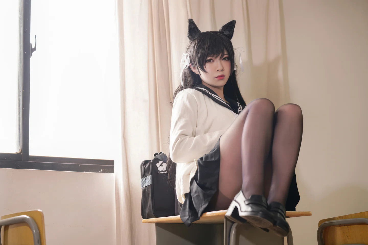 半半子 - No.099 碧蓝航线·爱宕 校服 [25P-193MB] tg@simisebaisi 【丝足阁】006.webp